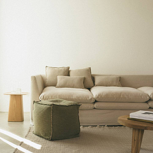 Подушка-пуф Лорена Каналс (Lorena Canals) "Этнос", хаки, 45 х 45 х 45 см